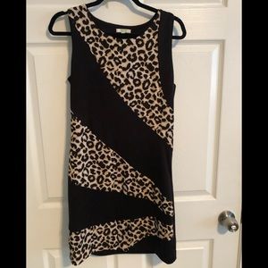 Jade Dress- Medium - Black and Leopard